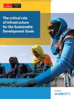 the critical role of infrastructure for the sustainable development goals
