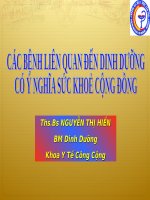 Bài 7 các bệnh thiếu dinh dưỡng bệnh mạn tính liên quan dinh dưỡng