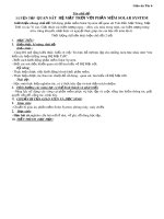 Giáo án Tin học 6 - Chủ đề: Luyện tập quan sát hệ mặt trời với phần mềm Solar System