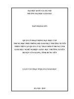 Quản lý hoạt động dạy học cấp trung học phổ thông hệ giáo dục thường xuyên theo tiếp cận quản lý sự thay đổi ở trung tâm giáo dục nghề nghiệp – giáo dục thường xuyên huyện văn 