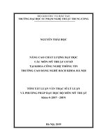 Nâng cao chất lượng dạy học các môn mỹ thuật cơ sở tại khoa công nghệ thông tin trường cao đẳng nghề bách khoa hà nộ (tt) 