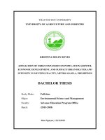 Affiliation of urban expansion on population growth, economic development, and surface urban heat island intensity in muntinlupa city, metro manila, philippines 
