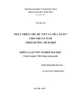 Phát triển chủ đề tết và mùa xuân cho trẻ 5 6 tuổi theo hướng tích hợp (2017) 