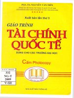 Giáo trình tài chính quốc tế   dùng cho các trường đại học 