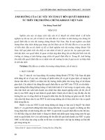Ảnh hưởng của các yếu tố tâm lý đến quyết định đầu tư trên thị trường chứng khoán Việt Nam