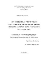 Một số biện pháp phòng tránh tai nạn gây thương tích cho trẻ 3 4 tuổi ở trường mầm non hùng vương – phúc yên – vĩnh phúc (2017) 