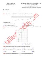 đề thi thử THPT QG 2020   toán   THPT cổ loa   hà nội   lần 1   có lời giải