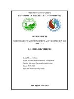 Assessment of waste management and treatment in bac ninh city 