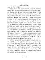 Luận văn tốt nghiêp “Tổ chức công tác kế toán nguyên vật liệu tại công ty cổ phần nông sản Thanh Hoa”