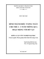 Hình thành biểu tượng toán cho trẻ 2   3 tuổi thông qua hoạt động với đồ vật (2017) 