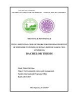 Potential gene network for the health effect of exposure to pcb fs on human diffuse large cell lymphoma 