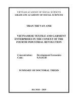 Doanh nghiệp dệt may việt nam trong bối cảnh cách mạng công nghiệp lần thứ tư tt tiếng anh 