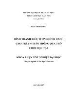 Hình thành biểu tượng hình dạng cho trẻ 5   6 tuổi thông qua trò chơi học tập (2017) 