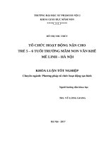Tổ chức hoạt động nặn cho trẻ 5   6 tuổi trường mầm non văn khê – mê linh – hà nội (2017) 