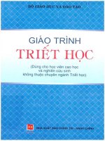 Giáo trình triết học mác lênin   dùng cho học viên cao học và nghiên cứu sinh không thuộc chuyên ngành triết học 