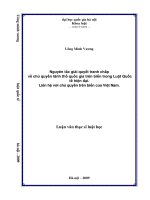 Nguyên tắc giải quyết tranh chấp về chủ quyền lãnh thổ quốc gia trên biển trong luật quốc tế hiện đại   liên hệ với chủ quyền trên biển của việt nam 
