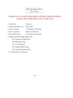 Đề tài khoa học: Nghiên cứu xây dựng hệ thống chỉ tiêu thống kê phản ánh sự phát triển bền vững ở Việt Nam