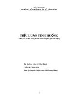 Tiểu luận Tình huống xử lý sai phạm trong thanh toán công tác phí lưu động