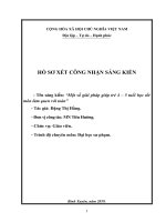 Skkn một số giải pháp giúp trẻ 4 – 5 tuổi học tốt môn làm quen với toán 