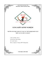 SKKN hướng dẫn học sinh tự làm các thí nghiệm đơn giản môn vật lý lớp 11 cơ bản 