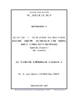 Quản lý hoạt động trải nghiệm của học sinh bán trú ở các trường trung học phổ thông khu vực phía tây tỉnh yên bái 