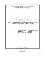 Rèn luyện kỹ năng giao tiếp vào ngữ văn 10 trong bài  trình bày một vấn đề 