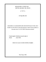 Tóm tắt luận văn Tiến sĩ Nông nghiệp: Ảnh hưởng của dinh dưỡng đến sinh trưởng quần thể, chất lượng của ba loài vi tảo (Nannochloropsis oculata, Isochrysis galbana và Tetraselmis chui) và