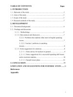 How to motivate students in english speaking lessons and improve their english speaking skill (biện pháp khuyến khích học sinh tích cực trong các giờ học nói và nâng cao kỹ năng nói tiếng anh) 