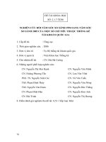 Đề tài khoa học: Nghiên cứu đổi năm gốc so sánh 1994 sang năm 2005 của một số chỉ tiêu trong thống kê tài khoản quốc gia