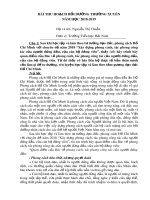 Bài thu hoạch Bồi dưỡng thường xuyên năm học 2018-2019