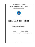 Khóa luận tốt nghiệp ngành Kế toán - Kiểm toán: Hoàn thiện công tác kế toán hàng hóa tại Công ty Cổ phần Đông Á Bắc