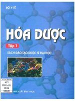 Hóa dược   sách đào tạo dược sĩ đại học  tập 1 