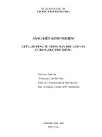Sang kiến kinh nghiêm chữa lỗi dùng từ trong dạy học làm văn ở trung học phổ thông 