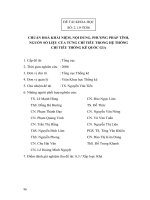 Đề tài khoa học: Chuẩn hoá khái niệm, nội dung, phương pháp tính, nguồn số liệu của từng chỉ tiêu trong hệ thống chỉ tiêu thống kê quốc gia