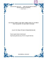 Luận văn thạc sĩ  Xây dựng chiến lược phát trienr công ty cổ phần đào tạo quốc tế ASIAN đến năm 2025