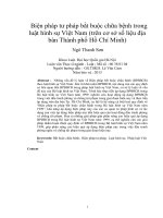 Biện pháp tư pháp bắt buộc chữa bệnh trong luật hình sự việt nam (trên cơ sở số liệu địa bàn thành phố hồ chí minh) 