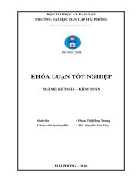 Khóa luận tốt nghiệp Kế toán - Kiểm toán: Hoàn thiện công tác kế toán nguyên vật liệu tại Công ty TNHH Thương mại – dịch vụ Hoàng Khánh