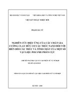 Tóm tắt luận văn Tiến sĩ Vật liệu cao phân tử và tổ hợp: Nghiên cứu hiệu ứng của các chất gia cường Clay hữu cơ cấu trúc Nano đối với biến đổi cấu trúc và tính chất của một số vật liệu