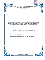 Luận văn thạc sĩ  Một số biện pháp hoàn hiện hệ thống Quản lý chất lượng