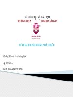 KẾ HOẠCH KINH DOANH NHÀ THUỐC