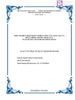 Luận văn thạc sĩ  Một số biện pháp hoàn thiện công tác đào tạo và phát triển nguồn nhân lực Ngân hàng Vietinbank Hồng Bàng