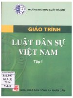 Giáo trình luật dân sự việt nam  tập 1 