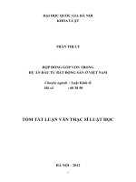 Hợp đồng góp vốn trong dự án đầu tư bất động sản ở việt nam 