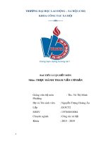 Tiểu luận Thực hành tham vấn cơ bản: Tình huống tham vấn trên các phương tiện thông tin đại chúng về chủ đề tâm lý, tình cảm