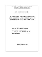 Sử dụng video, thí nghiệm ảo và các hình ảnh nhằm nâng cao hiệu quả dạy học phần các lực cơ học vật lý 10 