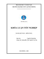 Khóa luận tốt nghiệp ngành Kế toán -  Kiểm toán: Hoàn thiện công tác kế toán vốn bằng tiền tại Công ty cổ phần thương mại đầu tư Tân Hương