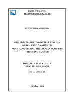 Tóm tắt luận văn Thạc sĩ Quản trị kinh doanh: Giải pháp marketing dịch vụ cho vay khách hàng cá nhân tại Ngân hàng TMCP Quốc Dân – Chi nhánh Đà Nẵng