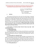 Kết hợp phương pháp với kỹ thuật dạy học mới để nâng cao hiệu quả trong giảng dạy nội dung “giáo dục đạo đức, lối sống” của bộ môn lý luận chính trị 