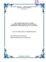 Luận văn thạc sĩ  Một số biện pháp nâng cao hiệu quả hoạt động tín dụng tại Ngân hàng VietinBank, chi nhánh Ngô Quyền, Hải Phòng