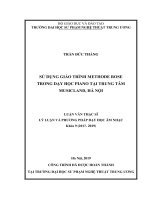 Tóm tắt luận văn Thạc sĩ Lý luận và phương pháp dạy học âm nhạc: Sử dụng giáo trình Methode Rose trong dạy học piano tại trung tâm Musicland, Hà Nội